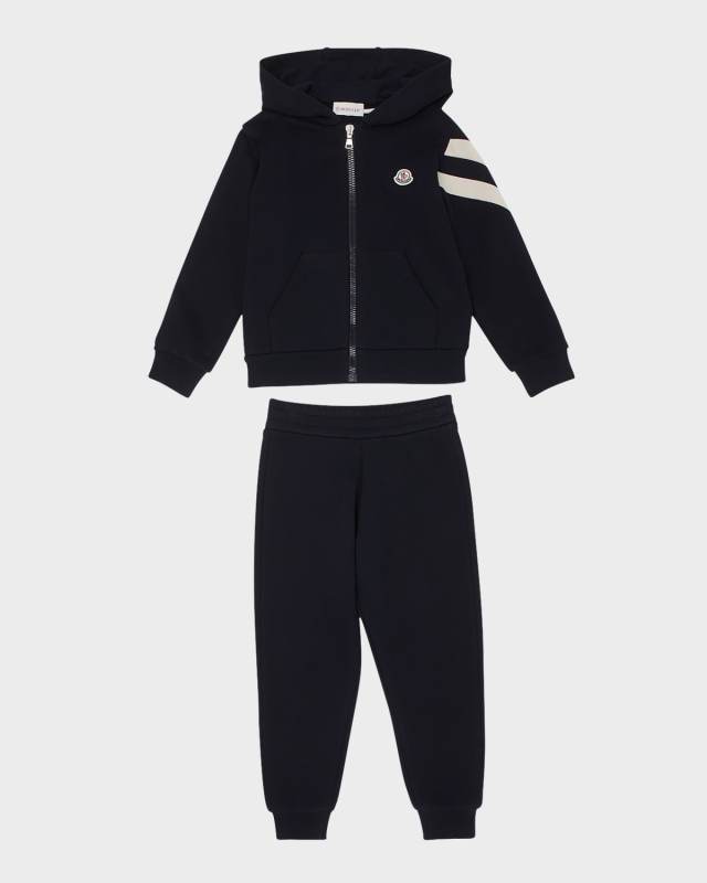 Boy's Logo Patch Jogger Set, Size 8-14